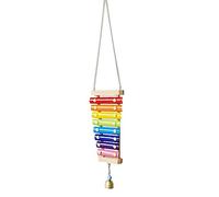 Oxxggkao Jouets sonores à suspendre poules coq picorant Xylophone jouet suspendu en bois décoration fournitures pour animaux domestiques pour chats