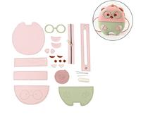 Oxxggkao Kit complet de sac à bandoulière en polyuréthane avec couture assortie pour femme - Joli sac à bandoulière en forme d'ours