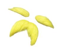 Oxxggkao Kit de fausse moustache et sourcils adhésifs fantaisie réalistes pour Halloween Cosplay Costume pour adultes Jaune, b, taille unique