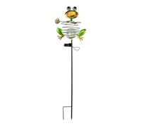 Oxxggkao Lampe solaire décorative en forme de grenouille sur piquet - Batterie rechargeable intégrée et étanche IP65 - LED à énergie solaire pour décoration d'allée