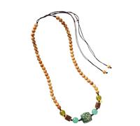 Oxxggkao Long pendentif en bois style chinois rétro pour tenues, One Size, Comme décrit, Comme décrit.