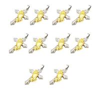 Oxxggkao Lot de 10 pendentifs catholiques élégants en métal pour collier, porte-clés, sacs, symbole de bénédiction, décoration tendance