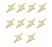 Oxxggkao Lot de 10 pendentifs catholiques élégants en métal pour collier, porte-clés, sacs, symbole de bénédiction, décoration tendance