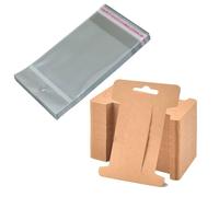 Oxxggkao Lot de 100 cartes d'accessoires pour cheveux - Carte d'affichage - Pinces à cheveux - Polyvalente - Papier pour cheveux, taille unique, Comme décrit