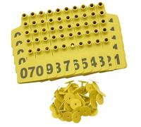 Oxxggkao Lot de 100 marqueurs d'oreilles d'animaux inscriptibles avec design surdimensionné, parfaits pour la gestion des ranch des caprines et des porcs