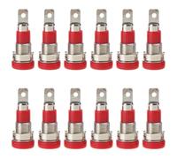 Oxxggkao Lot de 12 fiches bananes femelles de 4 mm pour montage sur panneau - Connecteurs banane de 4 mm - 30-60 VDC 24 A