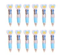 Oxxggkao Lot de 12 stylos à bille multicolores en forme de cœur 4 couleurs en 1 pour enfant, Saint-Valentin, échange de cadeaux, prise de notes, journal intime, stylos de Saint-Valentin pour enfants