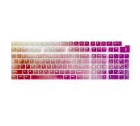 Oxxggkao Lot de 132 touches rétroéclairées arc-en-ciel dégradées - Design ergonomique - Durabilité - PC pour une saisie fluide - Touches mécaniques translucides