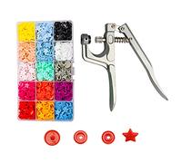 Oxxggkao Lot de 150 boutons pression 15 couleurs pour vêtements, couture, bavoirs, manteaux, travaux manuels et projets de couture pour toile pour jeans