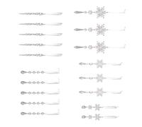 Oxxggkao Lot de 2 18 décorations de Noël en acrylique transparent en forme de flocon de neige, décoration à suspendre incassable, décoration à suspendre pour sapin de Noël