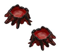 Oxxggkao Lot de 2 accessoires de grotte multifonction pour reptiles - Structure volcans offrant une cachette pour boire et protéger du soleil - Accessoire décoratif pour reptiles