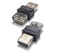 Oxxggkao Lot de 2 convertisseurs USB 2.0 pour changer de sexe - Construction métallique - Prend en charge la charge de 5 V - Adaptateurs USB mâles mâles