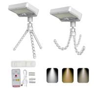 Oxxggkao Lot de 2 lampes solaires d'extérieur 3 couleurs changeantes ABS + PS Texture pour camping, cour, allée, décoration d'extérieur