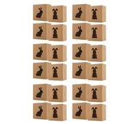 Oxxggkao Lot de 24 boîtes cadeaux aléatoires en papier kraft avec motif lapins de Pâques