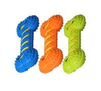 Oxxggkao Lot de 3 jouets à mâcher en caoutchouc pour chien de taille Vaiours avec bruit intégré pour le nettoyage des dents et réduire l'ennui