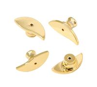 Oxxggkao Lot de 4 fermoirs de boucles d'oreilles en forme de lune, fermoirs de sécurité pour boucles d'oreilles à tige, taille unique, Comme décrit