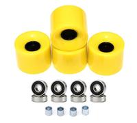 Oxxggkao Lot de 4 planches à roulettes avec roulements et entretoises en polyuréthane pour l'extérieur, longboards, roues de rechange, longboards