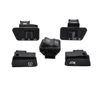 Oxxggkao Lot de 5 interrupteurs universels pour moto, démarreur de moto pour clignotants, feux de croisement, klaxon, installation facile, klaxon, variateur de vitesse, bouton unique