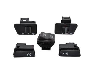 Oxxggkao Lot de 5 interrupteurs universels pour moto, démarreur de moto pour clignotants, feux de croisement, klaxon, installation facile, klaxon, variateur de vitesse, bouton unique
