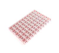 Oxxggkao Lot de 50 boîtes de rangement en ABS avec loquets sécurisés pour composants électroniques, laboratoires, ateliers, boîtes de rangement avec couvercle transparent
