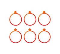Oxxggkao Lot de 6 anneaux de vitesse à motifs de flèches pour le conditionnement athlétique, les activités sensorielles préscolaires et les sports d'équipe, le fitness, le basket-ball, la pratique