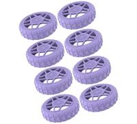 Oxxggkao Lot de 8 housses de roue pratiques en silicone pour améliorer la durabilité des bagages et les chocs pour les voyages d'affaires, violet