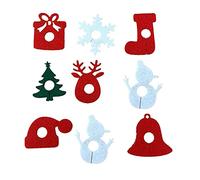 Oxxggkao Lot de 9 pendentifs décoratifs pour verre à vin - Pour Noël, maison, festival, fête, table à manger, film de Noël