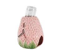 Oxxggkao Mangeoire d'eau en céramique pour rongeurs, fraises, abri tunnel pour petits animaux, solution d'alimentation et d'arrosage pour hamster