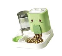 Oxxggkao Mangeoires programmables 2 en 1 pour nourriture et eau avec minuterie, design anti-déversement, mangeoires automatiques sûres