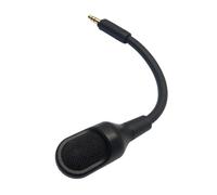 Oxxggkao Micro de rechange pour casque d'écoute 3,5 mm plaqué or flexible col de cygne avec coque en mousse de 16 cm pour jeu, chat, streaming d'appels