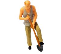 Oxxggkao Modèle de chantier de construction détaillé en résine 1:64 avec ouvriers creusant décoratif pour trésor, parfait pour les collectionneurs et décorations, modèle de creusage de colophane