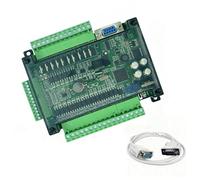 Oxxggkao Module de contrôleur PLC FX3U 24MT avec câble 14 entrées 10 transistors impulsions échelles de sortie diagrammes de programmation pour machines échelle programmation HMI connectivité pour