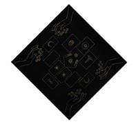 Oxxggkao Nappes carrées Tarots Jeu de société en tissu Tapis astrologique Oracle rembourré Table Couverture Tapis de carte Nappe Divine Carte de tarot Nappe