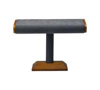 Oxxggkao Organiseur de bijoux en bois avec fermeture à tube plat, doublure en daim synthétique, présentoir pour la vente au détail, décoration de la maison, fermeture à tube plat, organisateur de