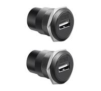 Oxxggkao Panneau USB 2.0/USB3.0 en métal 22 mm circulaire femelle vers femelle fileté adaptateur pour installation industrielle