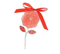 Oxxggkao Pendentif fleur en verre de mer avec fil de fer enveloppé à la main pour décoration de salon et intérieur de voiture