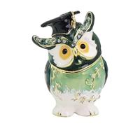 Oxxggkao Petite boîte à accessoires unique en forme de chouette - Texture métallique - Convient pour garder vos objets de valeur en toute sécurité