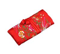 Oxxggkao Pochettes de qualité supérieure pour bijoux - Rouleau de soie - Sac cadeau traditionnel - Broderie chinoise - Sac à bijoux oriental