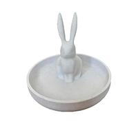 Oxxggkao Porte-bijoux en forme de lapins miniatures pour boucles d'oreilles, colliers, plateau de rangement élégant pour petits accessoires, joli planificateur de bijoux