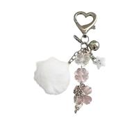 Oxxggkao Porte-clés classique porte-bonheur avec perles d'herbe à quatre feuilles vintage - Décoration pour clés, sac à dos, cadeau vintage - Herbe à quatre feuilles, a, taille unique