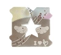 Oxxggkao Porte-clés multifonction en forme de note de musique - Texture acrylique - Convient pour diverses occasions - Porte-clés sur le thème de la musique artistique, b, taille unique