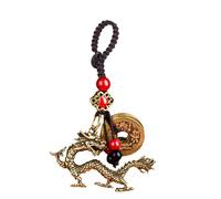 Oxxggkao Porte-clés multifonction en laiton robuste avec savoir-faire détaillé, accessoire adapté pour les animaux, les admirateurs, les styles rétro, dragon, taille unique