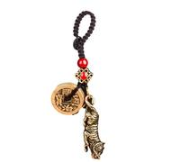Oxxggkao Porte-clés multifonction en laiton robuste avec savoir-faire détaillé, accessoire adapté pour les animaux, les admirateurs, les styles rétro, Modèle Tigre, taille unique