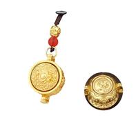 Oxxggkao Porte-clés porte-bonheur en alliage robuste avec motif bassin au trésor pour la prospérité et la richesse, F, taille unique