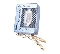 Oxxggkao Porte-clés radio rétro avec motifs miniatures évoquant des souvenirs d'enfance pour les amateurs de styles vintage et les créateurs de tendances tendance Accessoire de design nostalgique