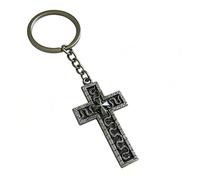 Oxxggkao Porte-croix artistique avec cachette pour petits objets, clés, sacs à main et autres matériaux métalliques solides porte-clés rétro ouvert, noir/argenté, taille unique