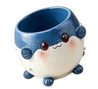 Oxxggkao Pots de fleurs en résine sur le thème des animaux pour petites plantes, décoration de bureau, ajoute du plaisir à l'atelier ou à la bibliothèque