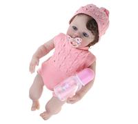 Oxxggkao Poupée réaliste de 48 cm pour bébé avec yeux ouverts et cheveux implantés pour bébé et enfant - Pour accompagner le poids - Bébé fille pour filles - Taille réelle