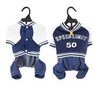 Oxxggkao Pull pour chien à 4 pattes avec motif de blocage des couleurs et attache laisse pour petites races, activités de plein air, vêtements pour chiens