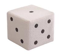 Oxxggkao Repose-pieds ottoman en laine d'agneau avec motifs cubes pour canapé, chambre à coucher, dortoir, tabouret en forme de dés